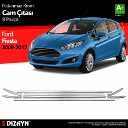 S-Dizayn Ford Fiesta Krom Cam Çıtası 8 Prç 2009-2017