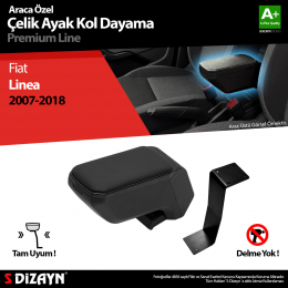 S-Dizayn Fiat Linea Kol Dayama Kolçak Çelik Ayaklı ABS Siyah 2007-2018 A+Kalite