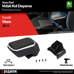 S-Dizayn Suzuki Vitara ABS Vidalı Kol Dayama Kolçak Gri 2015 Üzeri A+Kalite