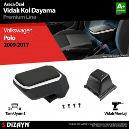 S-Dizayn VW Polo 5 ABS Vidalı Kol Dayama Kolçak Gri 2009-2017 A+Kalite